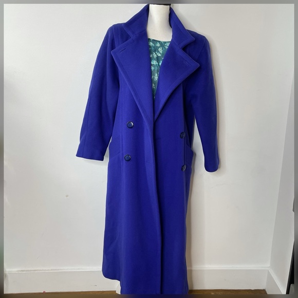 Steve Women's Vintage Cobalt Blue Walkers/ Over Coat size 10 - Picture 2 of 10